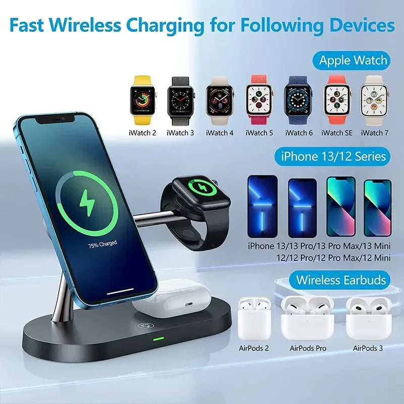 3 in 1 Wireless Charger Stand Magnetic - Eritas London