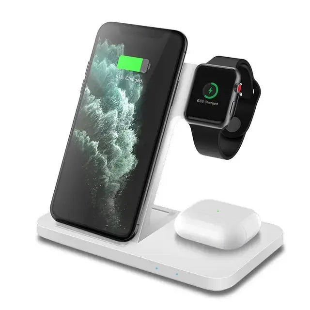 3in1 Wireless Fast Charger Dock Station - Eritas London
