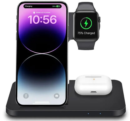 3in1 Wireless Fast Charger Dock Station - Eritas London