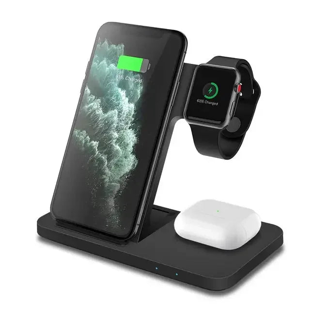 3in1 Wireless Fast Charger Dock Station - Eritas London
